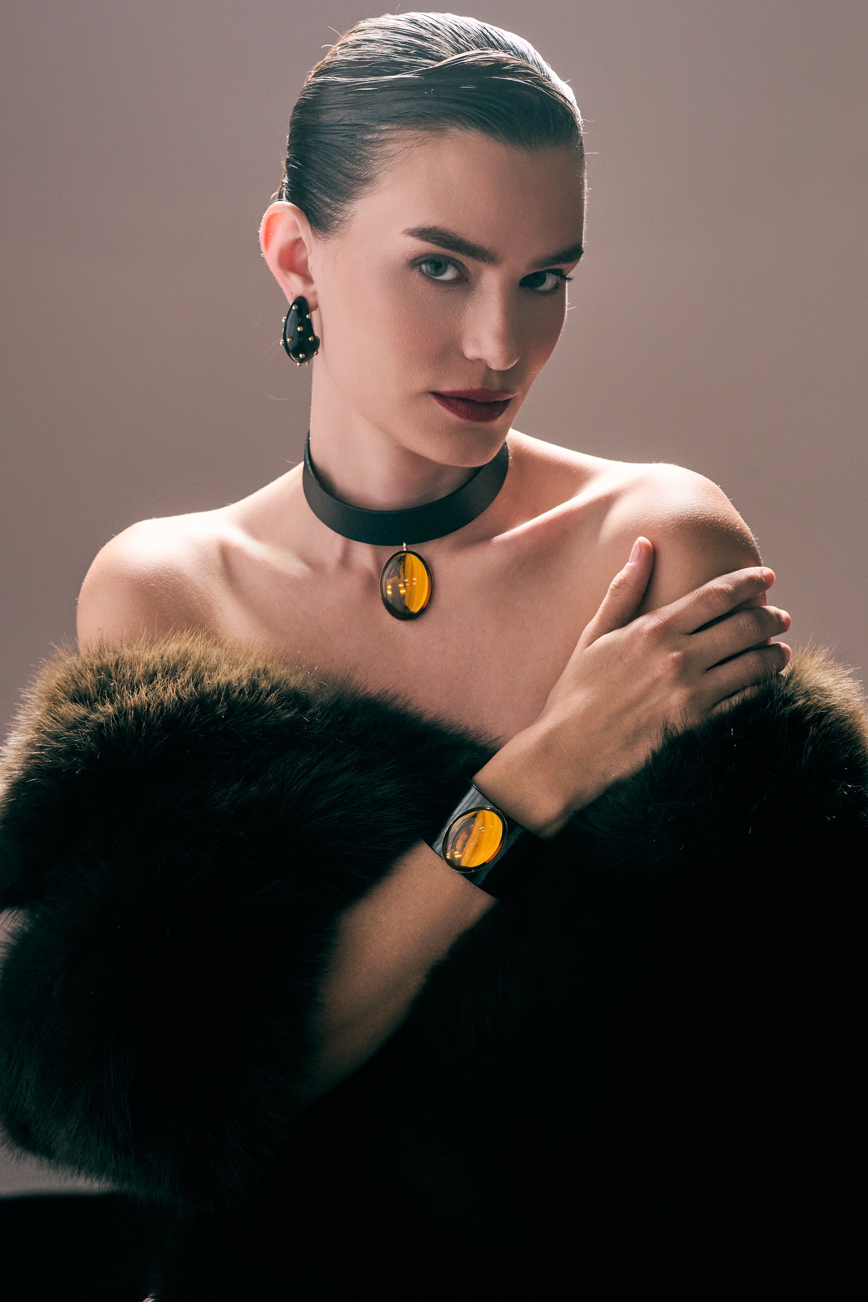 Choker Amber Dome