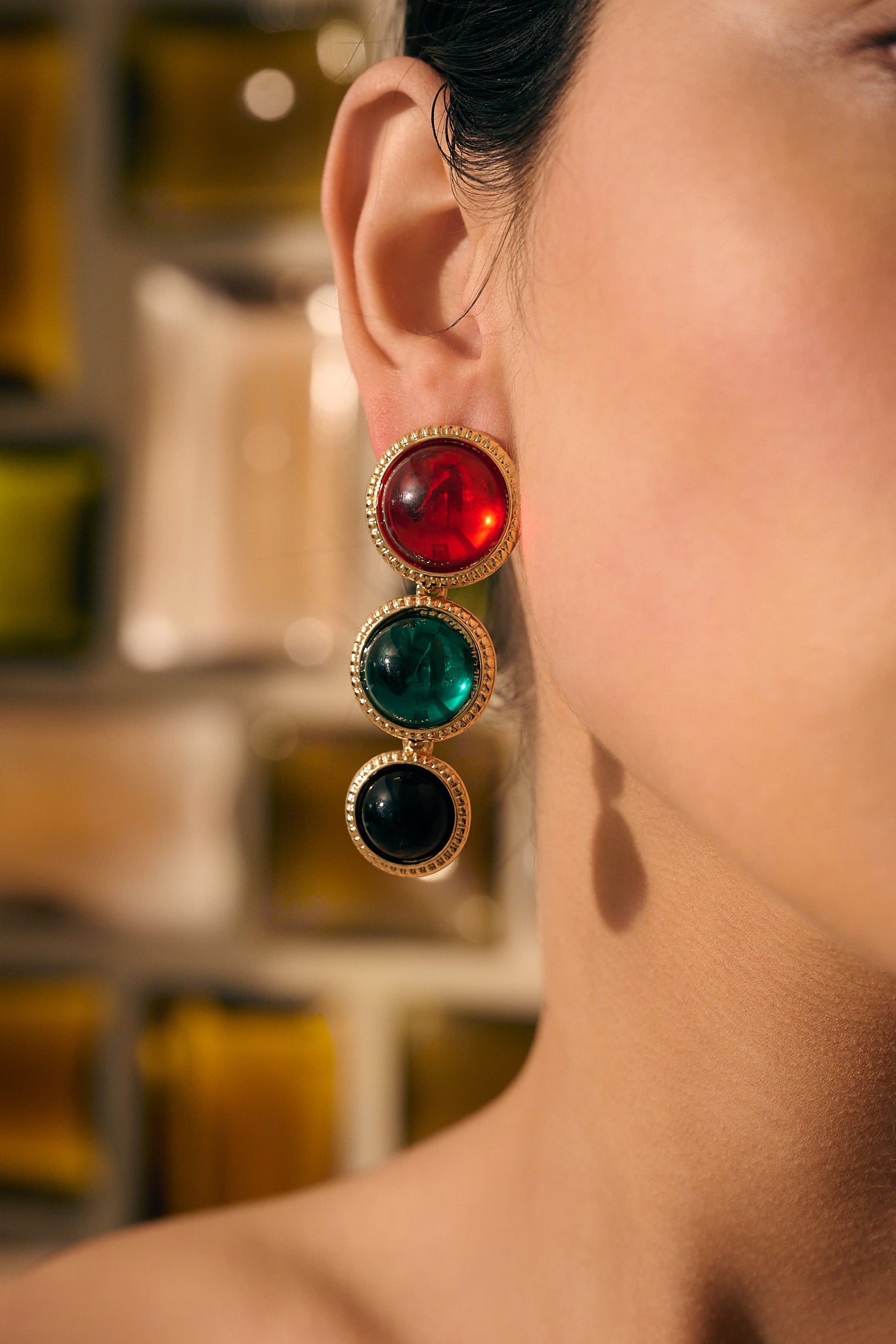 Brinco Riviera Cabochon
