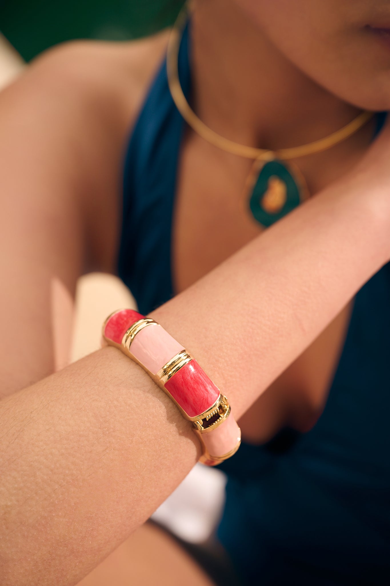 Bracelete Bamboo Médio Piscine