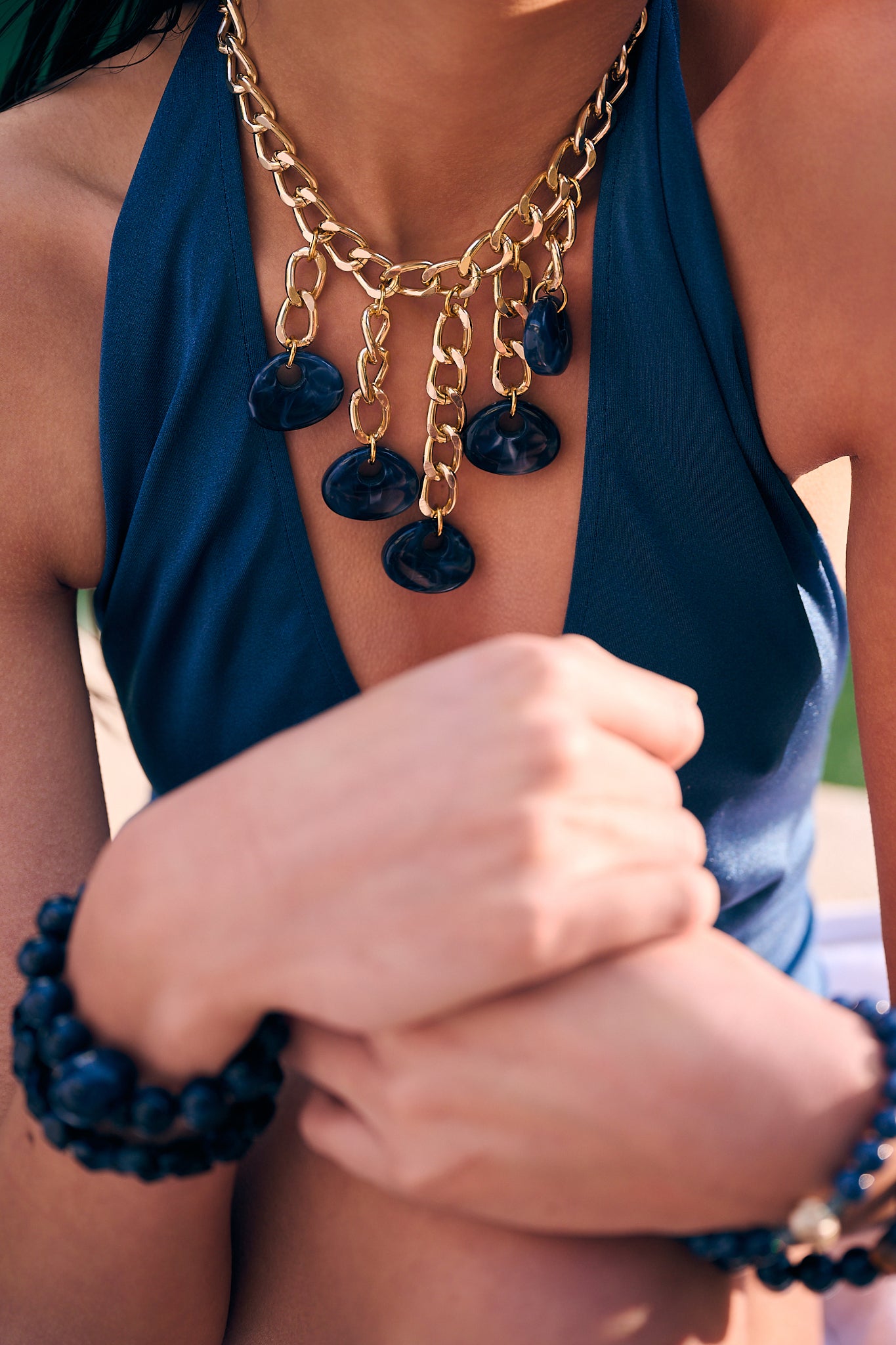 Colar Franja Sodalite