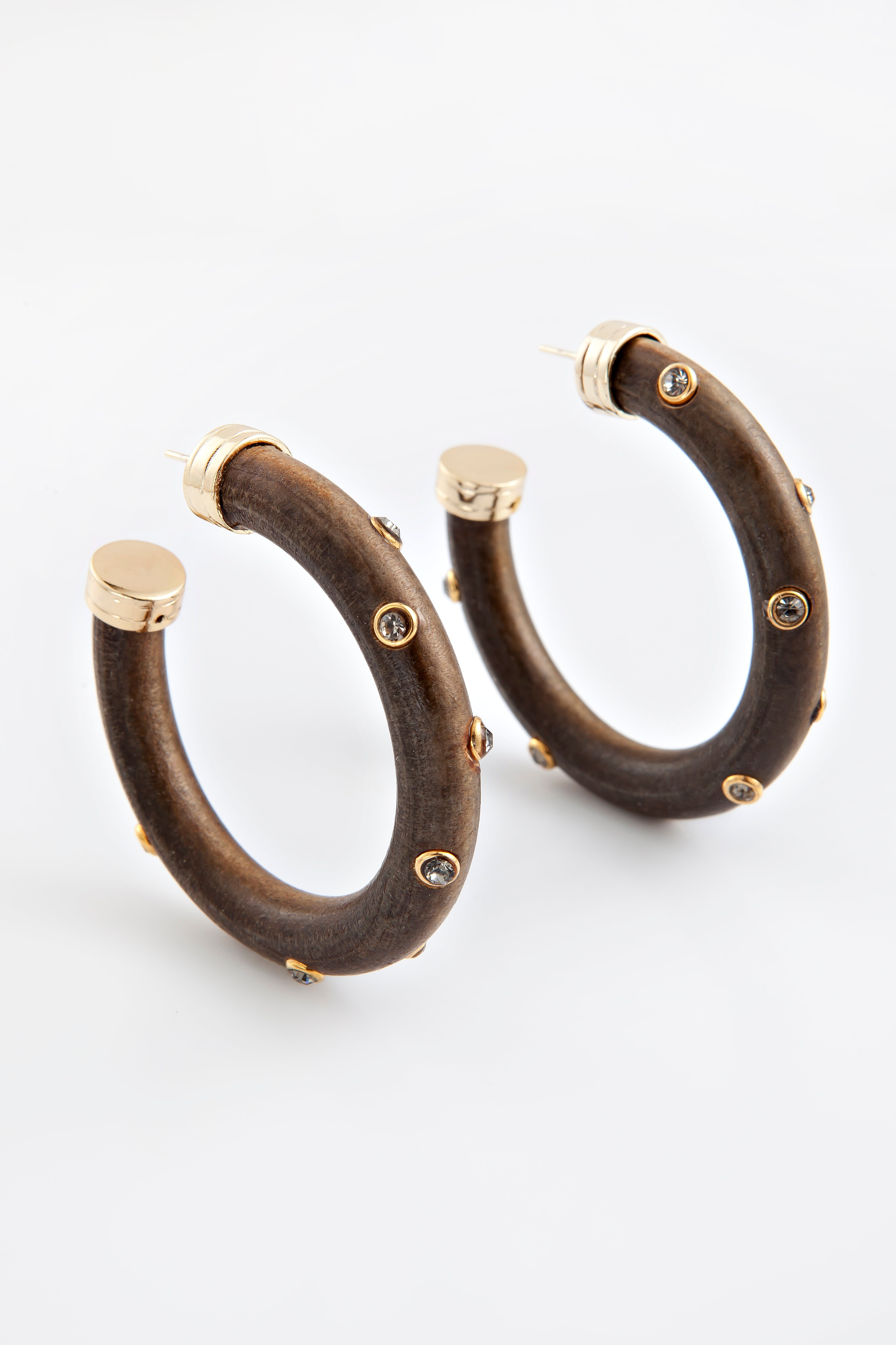 Brinco Argola Wood Zircônia