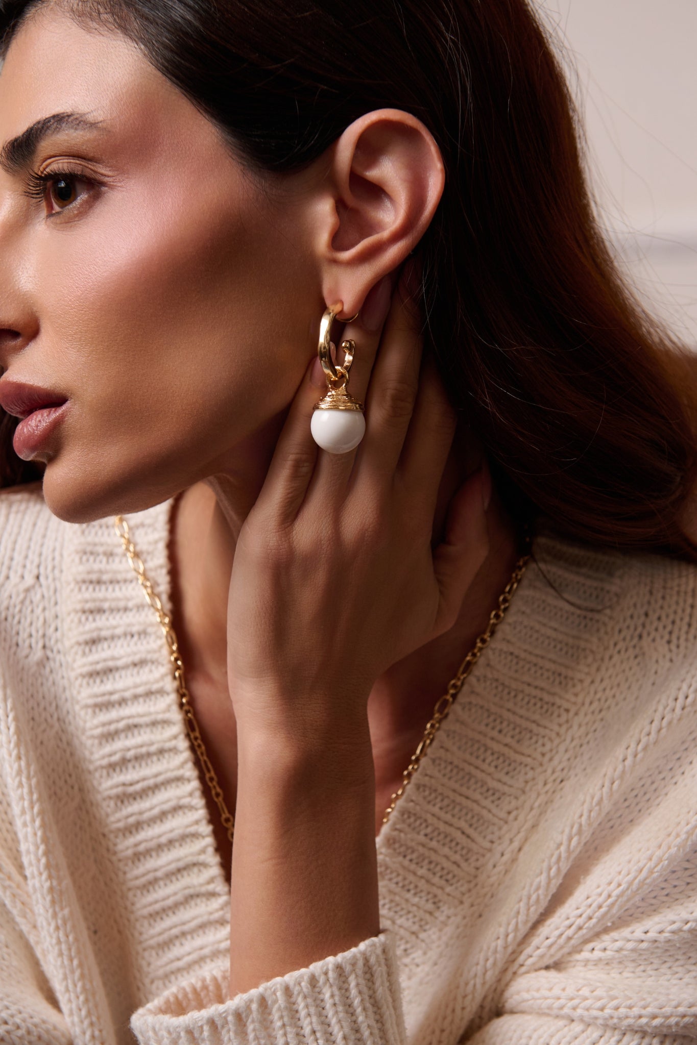 Brinco Opaline Branco