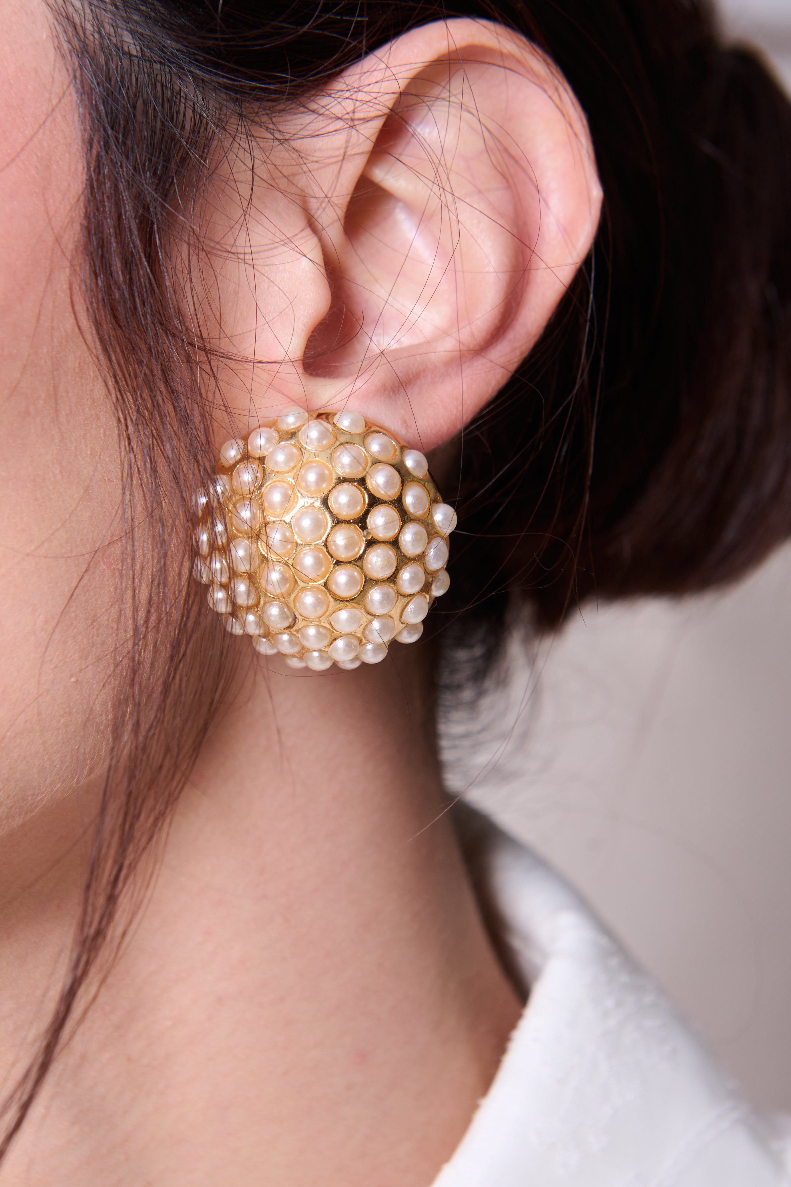 Brinco de Pressão Pearl Bubble Pavé