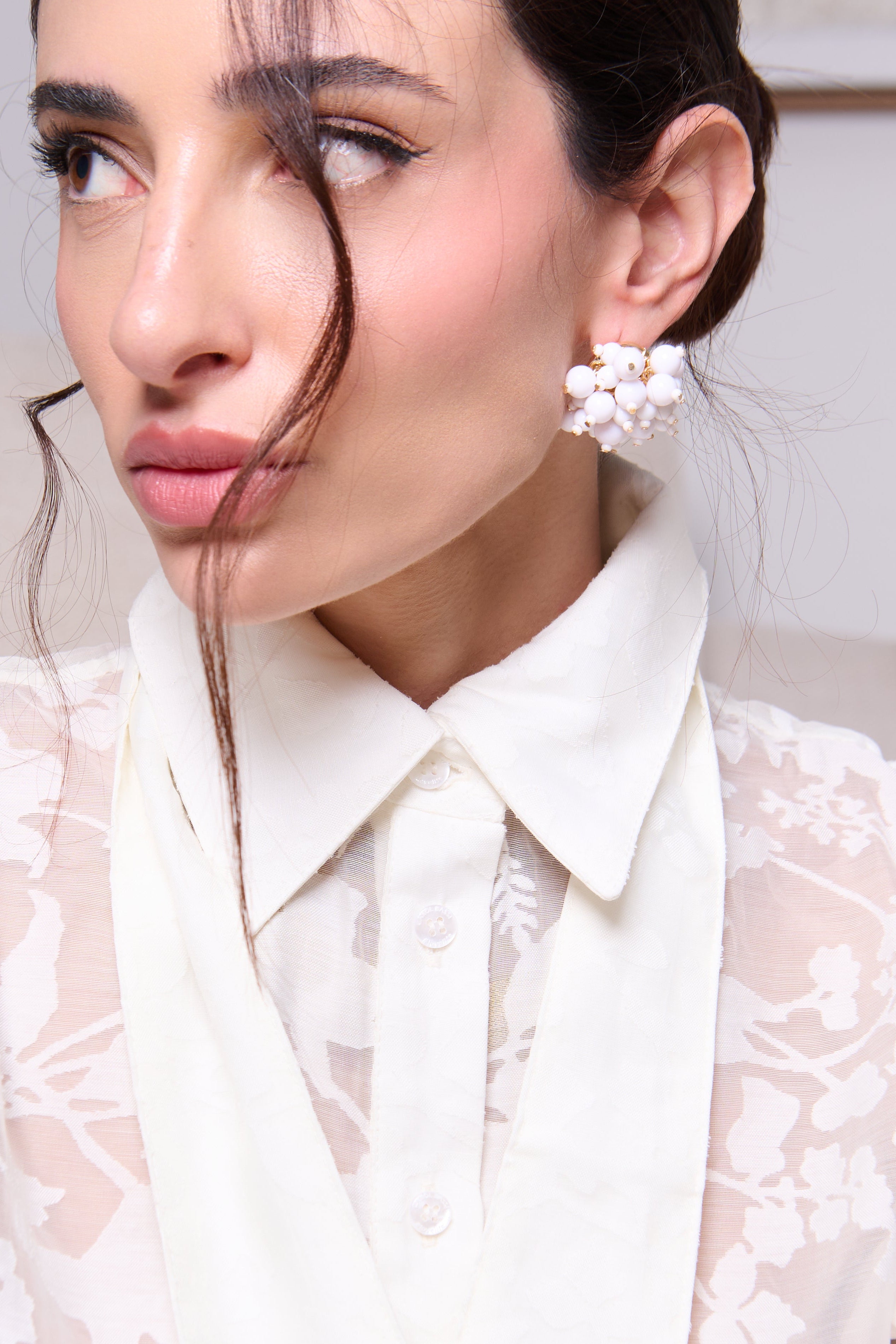 Brinco Bloom Blanche