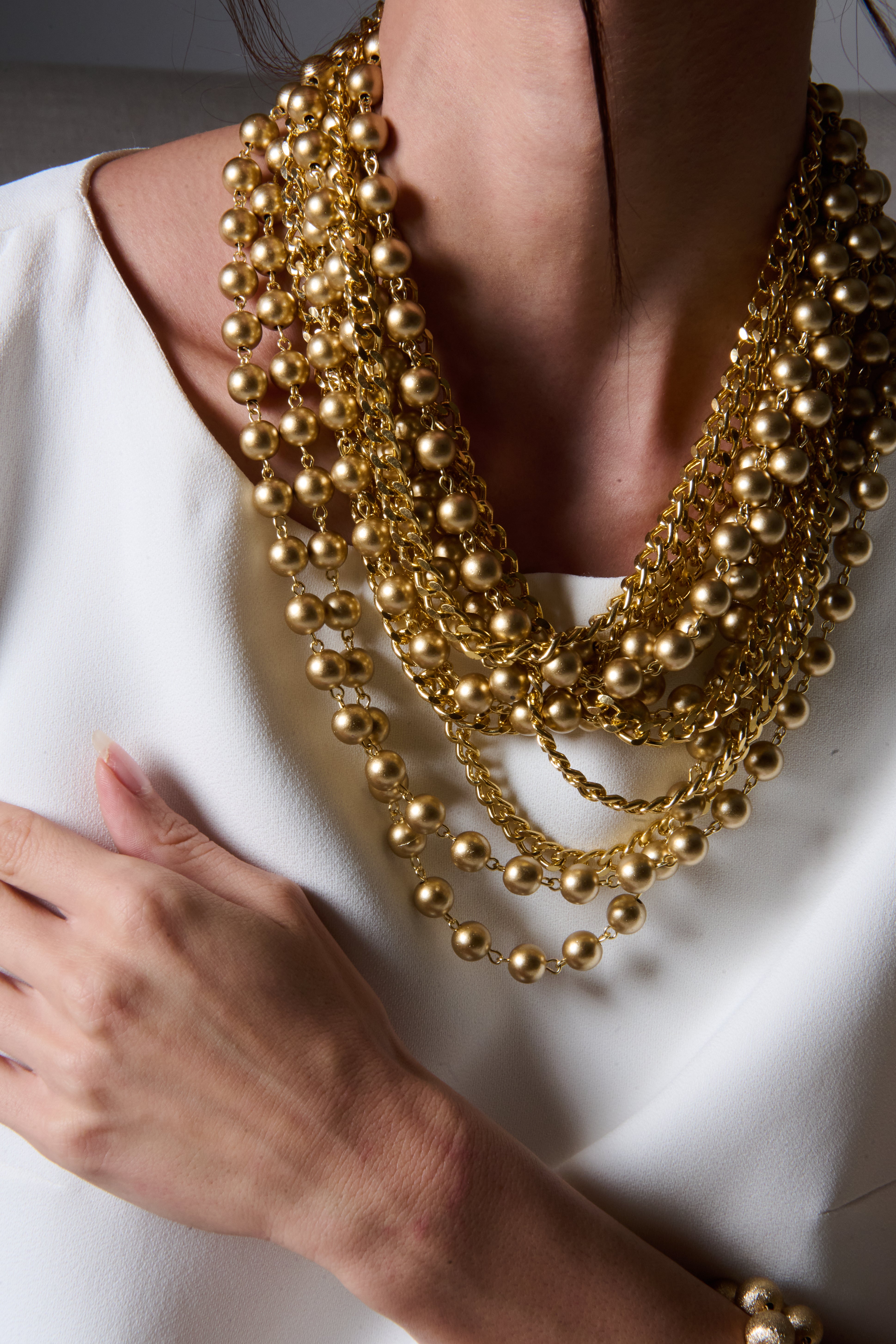 Colar Merge com Pérolas