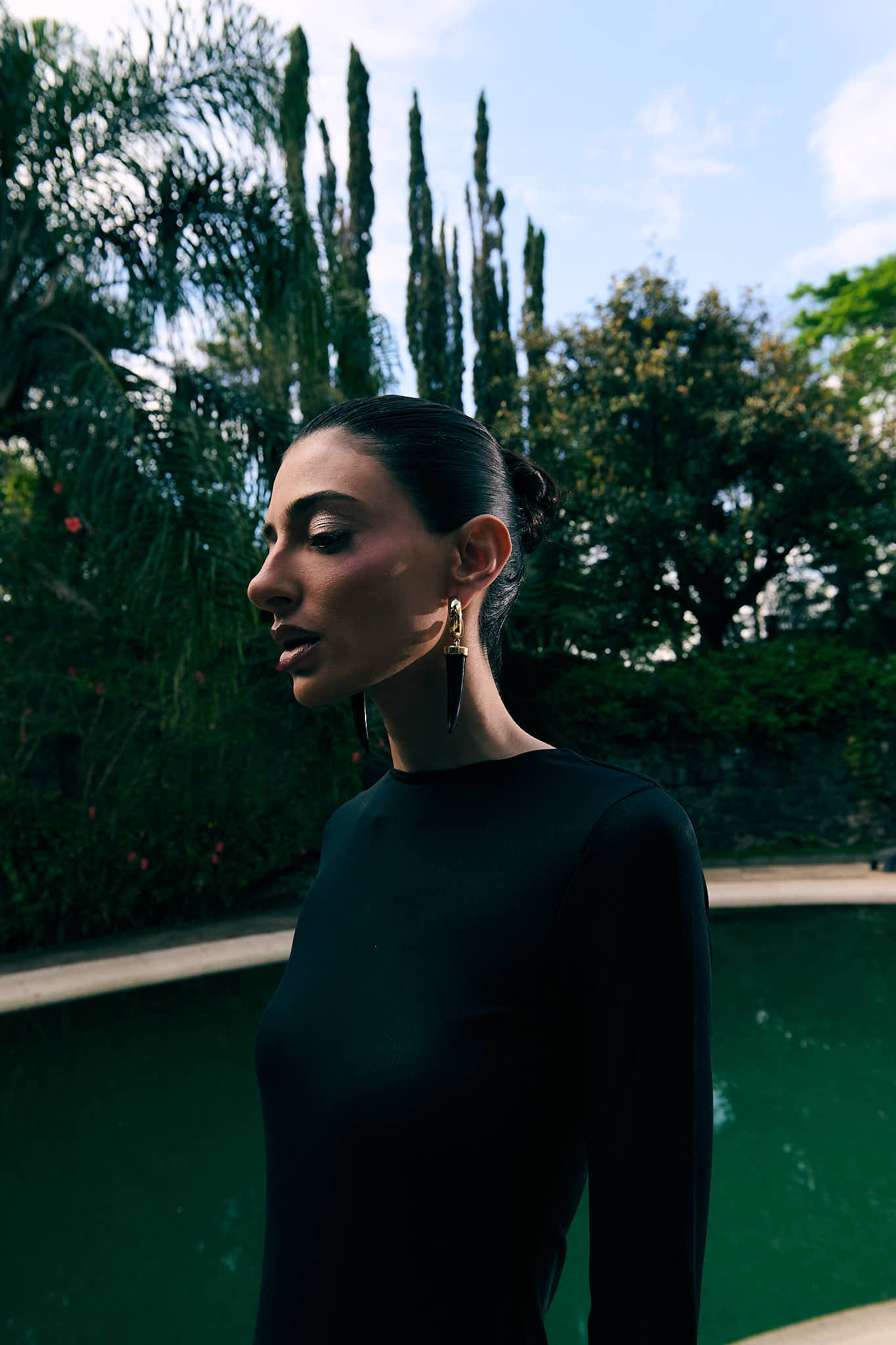 Brinco Dente de Tigre Preto