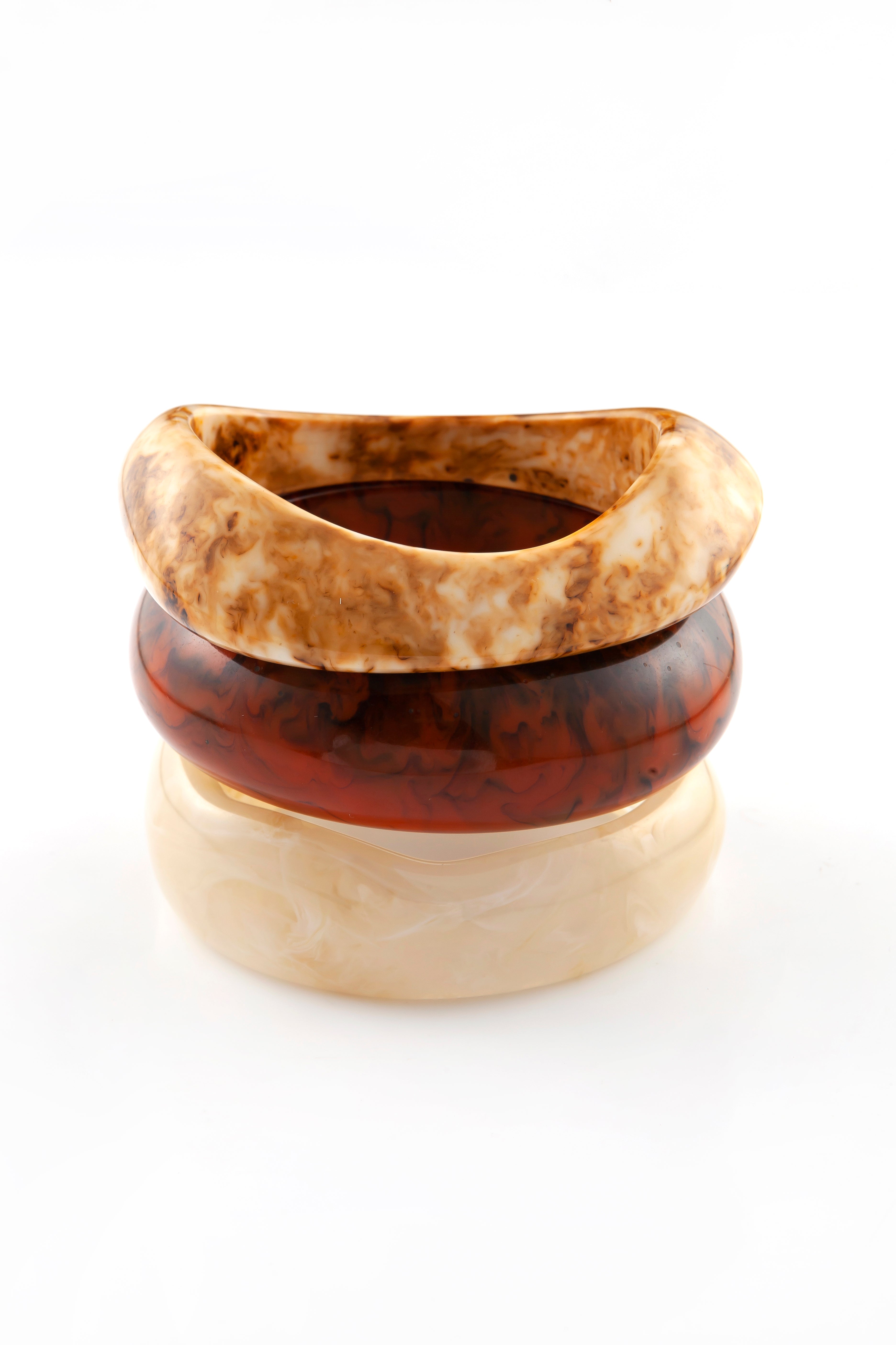 Trio de Pulseiras Africa de Resina