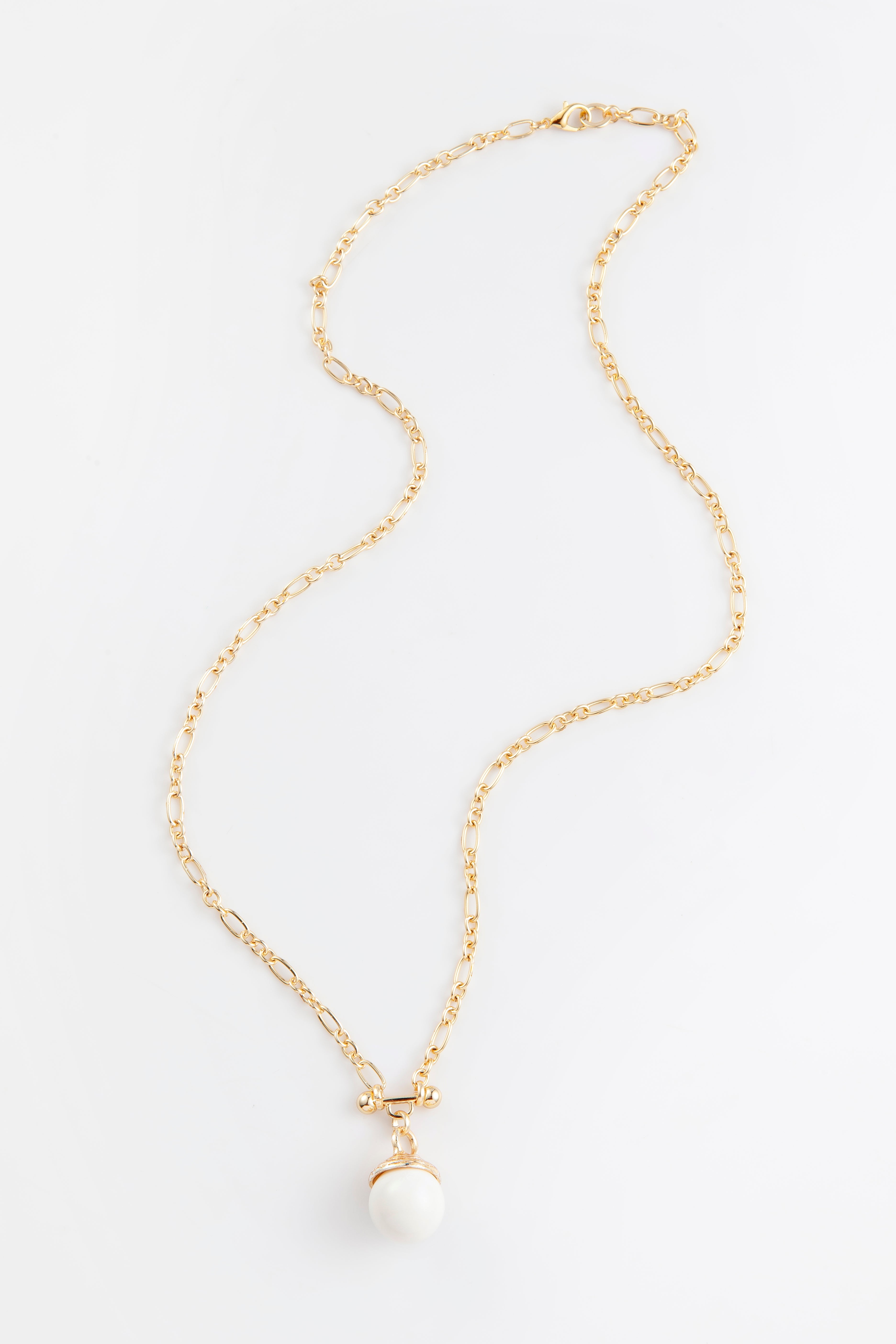 Colar Longo Opaline Branco