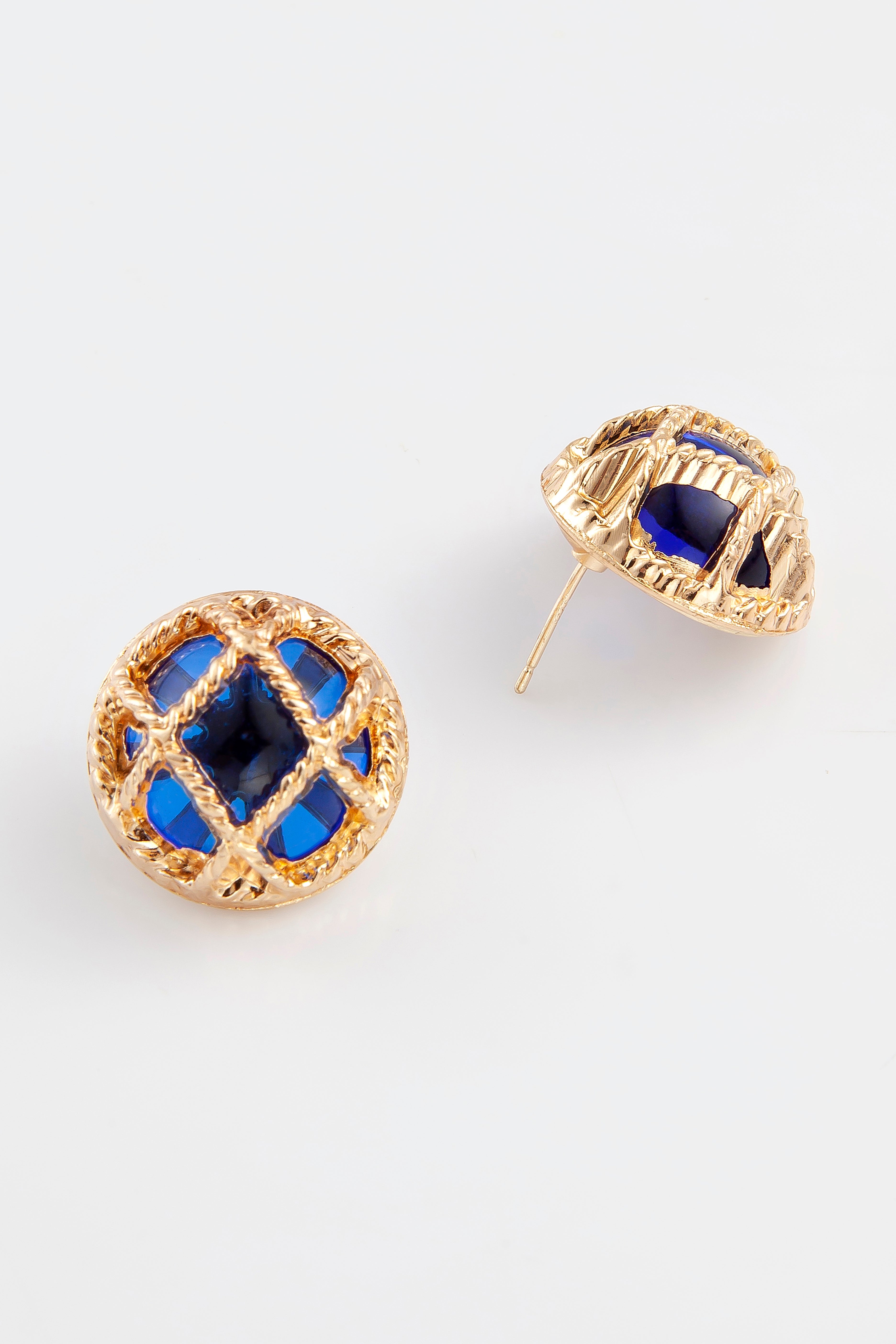 Brinco Marinho Dourado