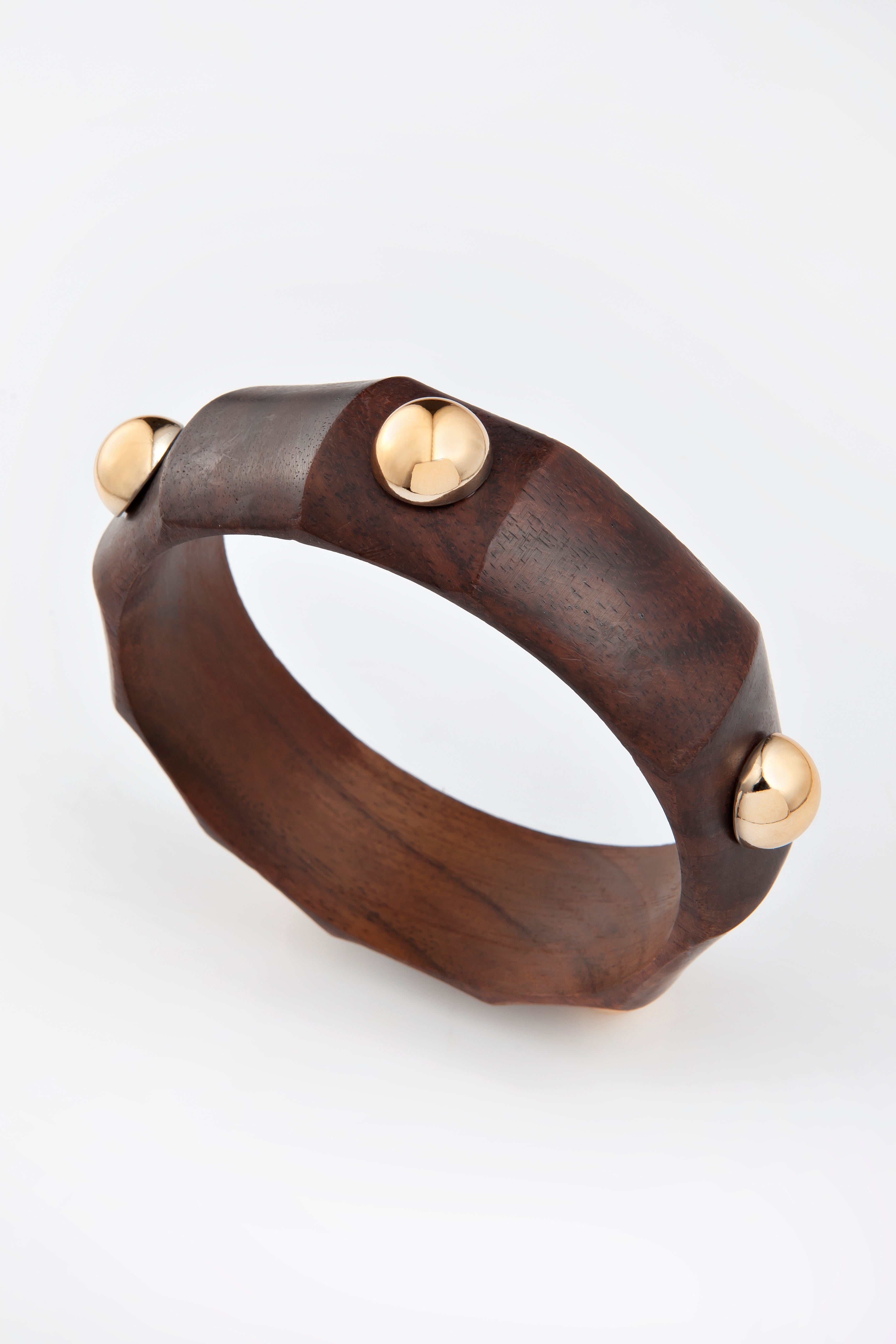 Bracelete Bohemian - Madeira e Dourado - IMG_8124.jpg
