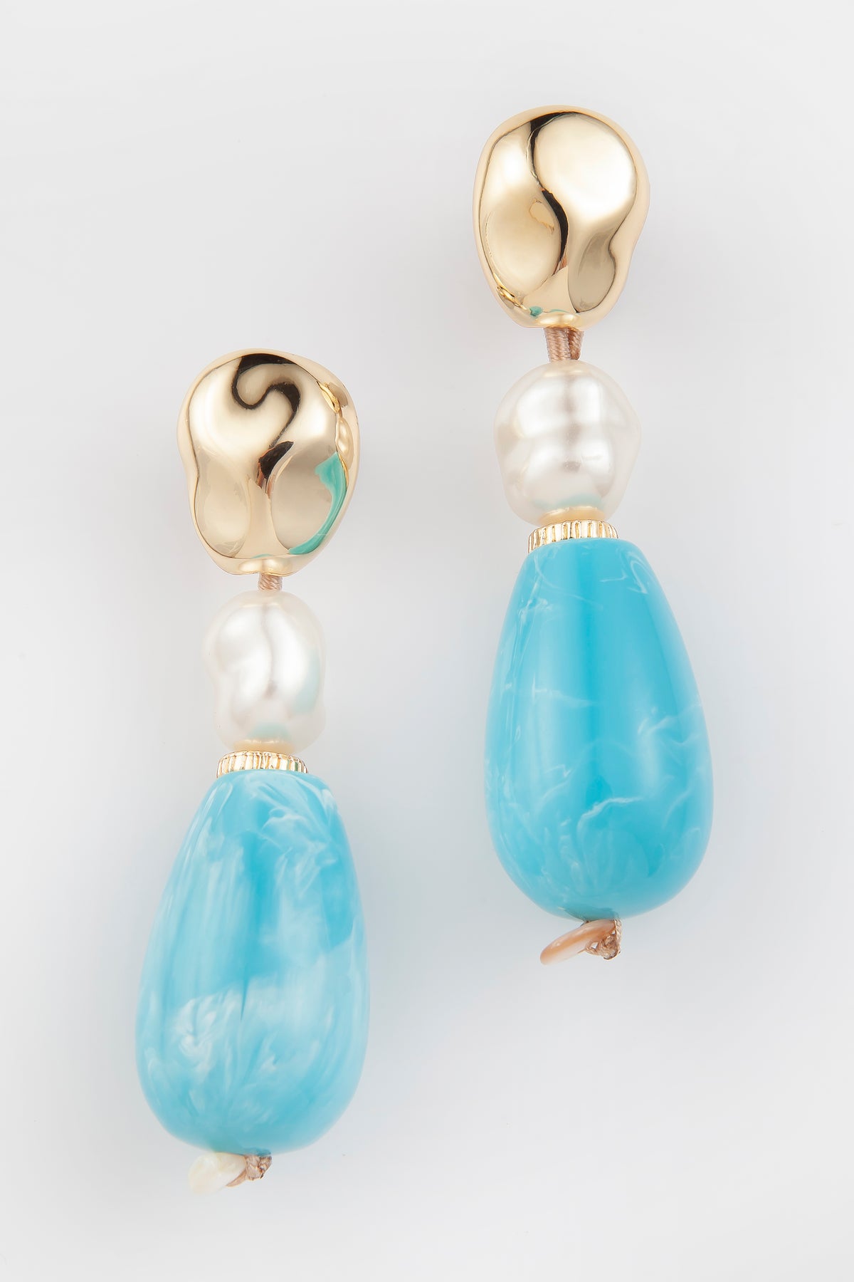 Brinco Turquoise Pearl