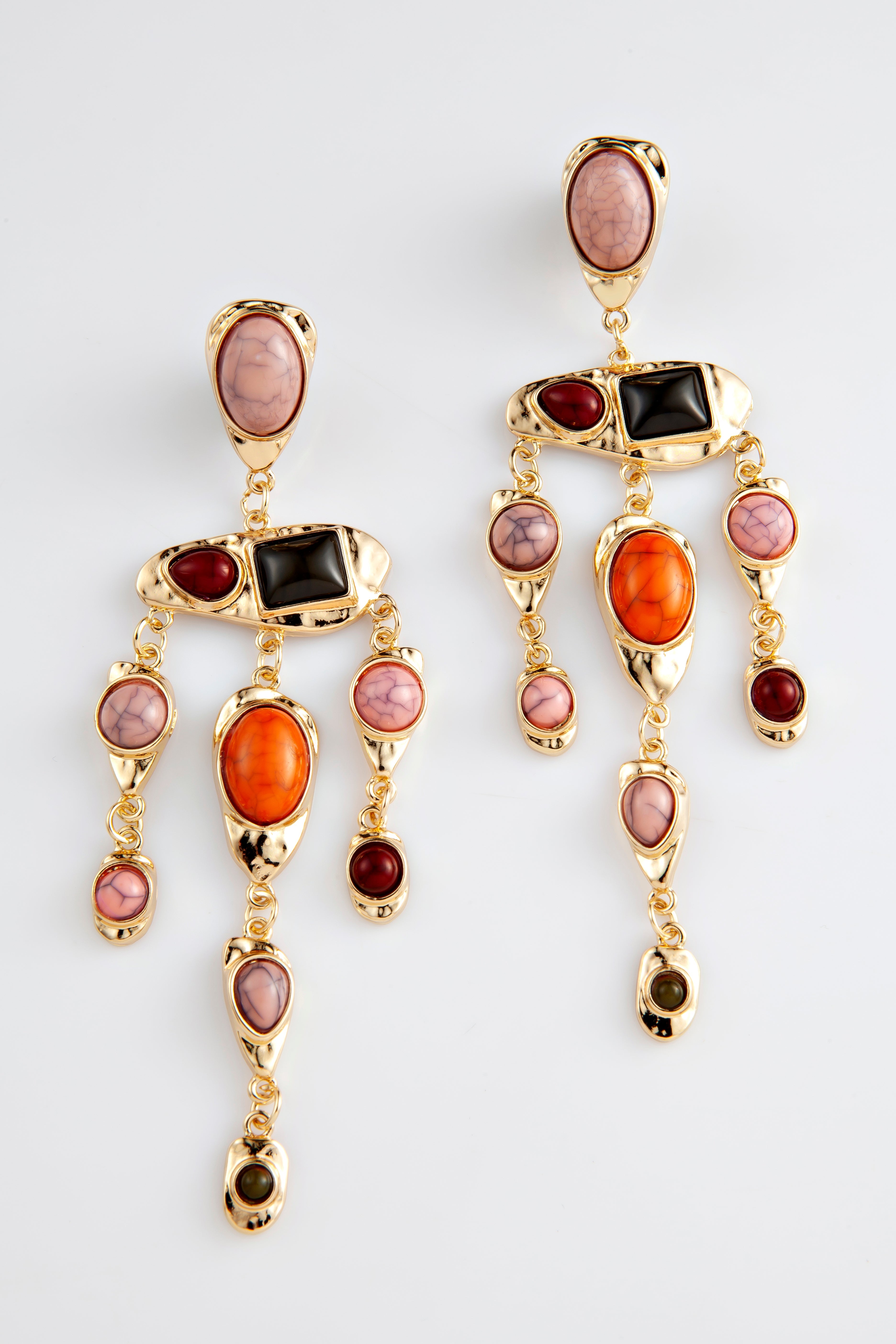 GEMM - Brinco Chandelier Rosé - 1