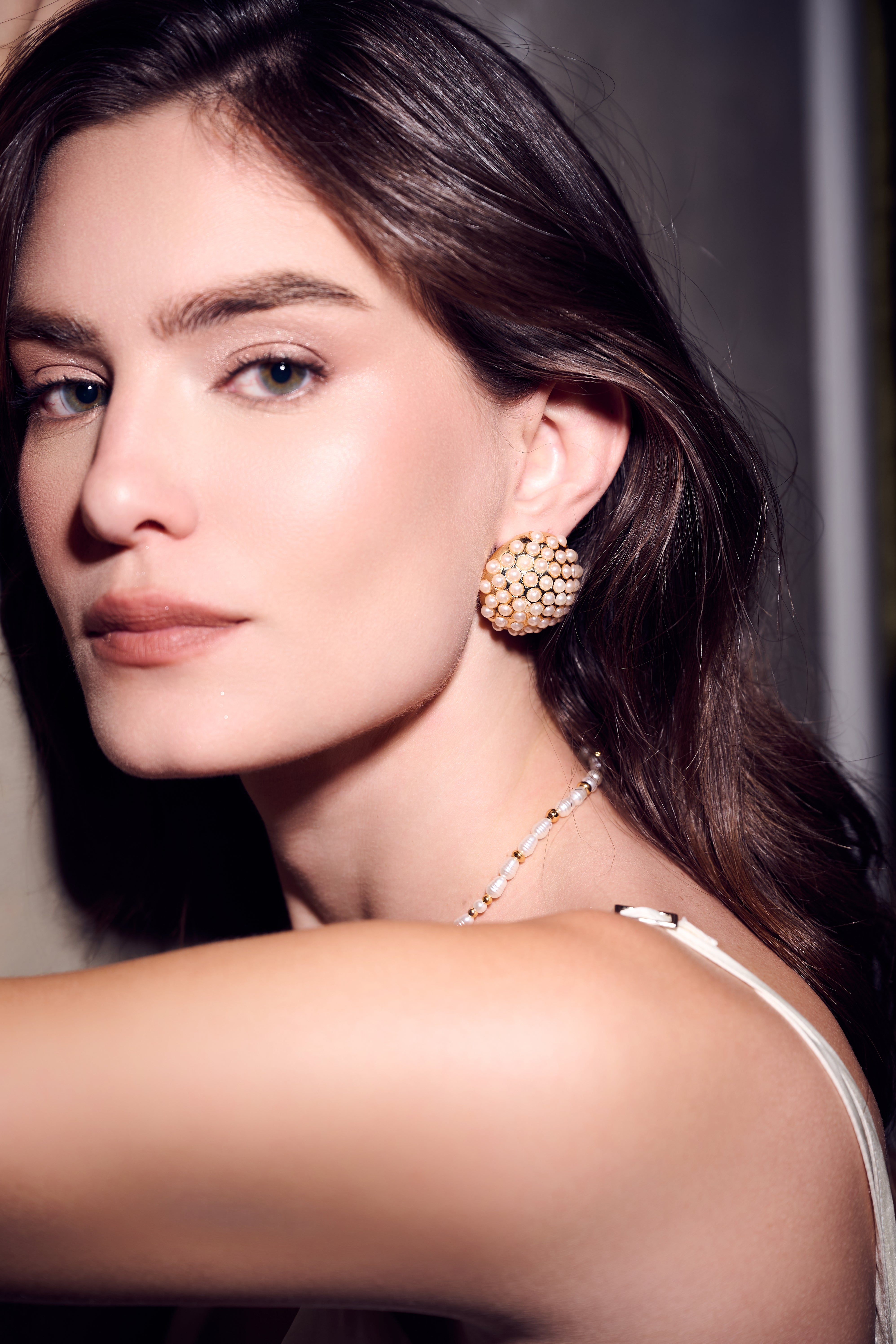 Brinco de Pressão Pearl Bubble Pavé
