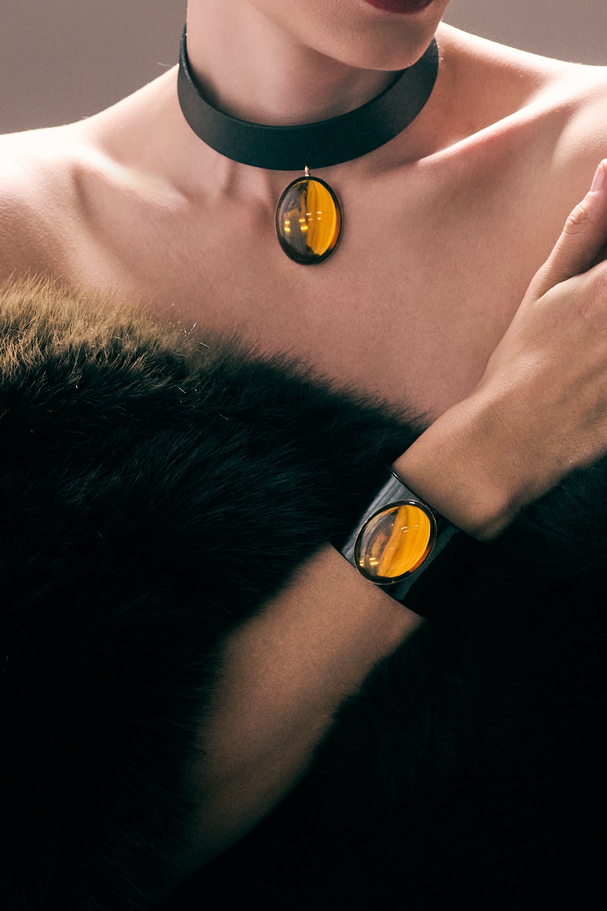 Bracelete Amber Dome