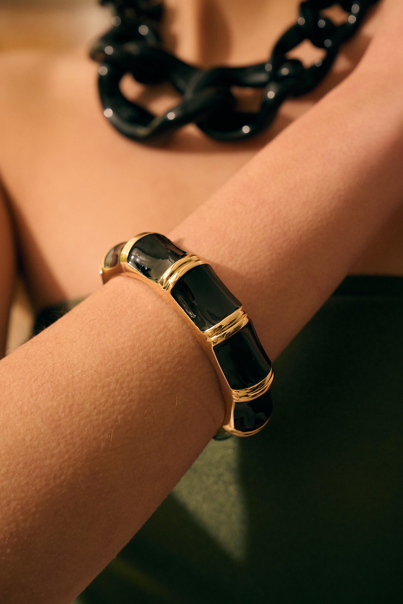 Bracelete Bamboo Médio Piscine