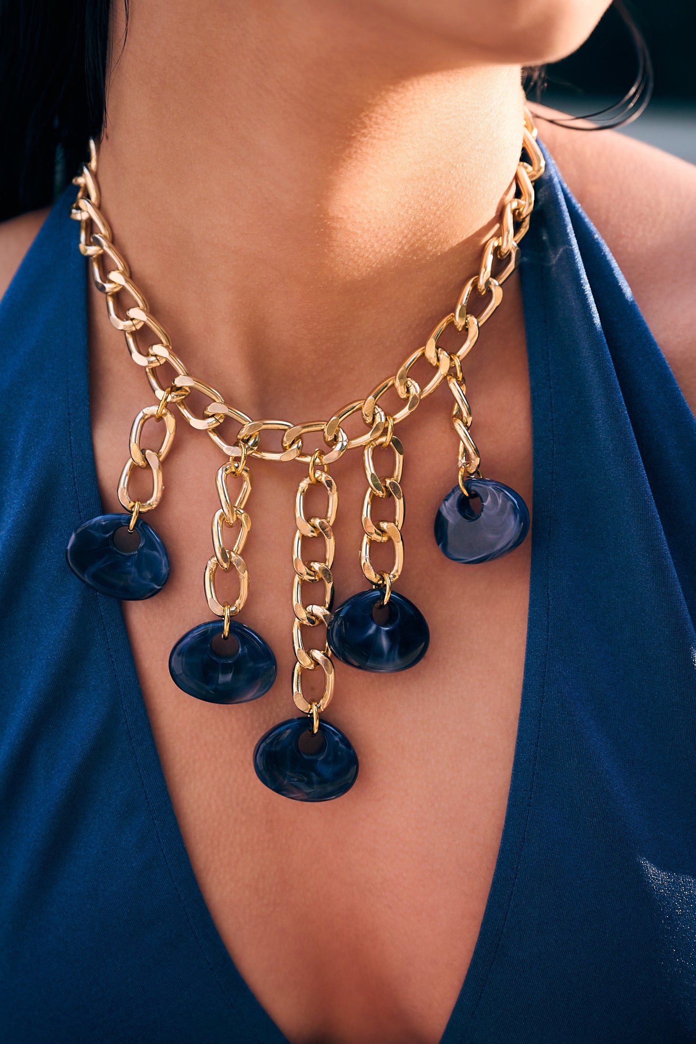 Colar Franja Sodalite