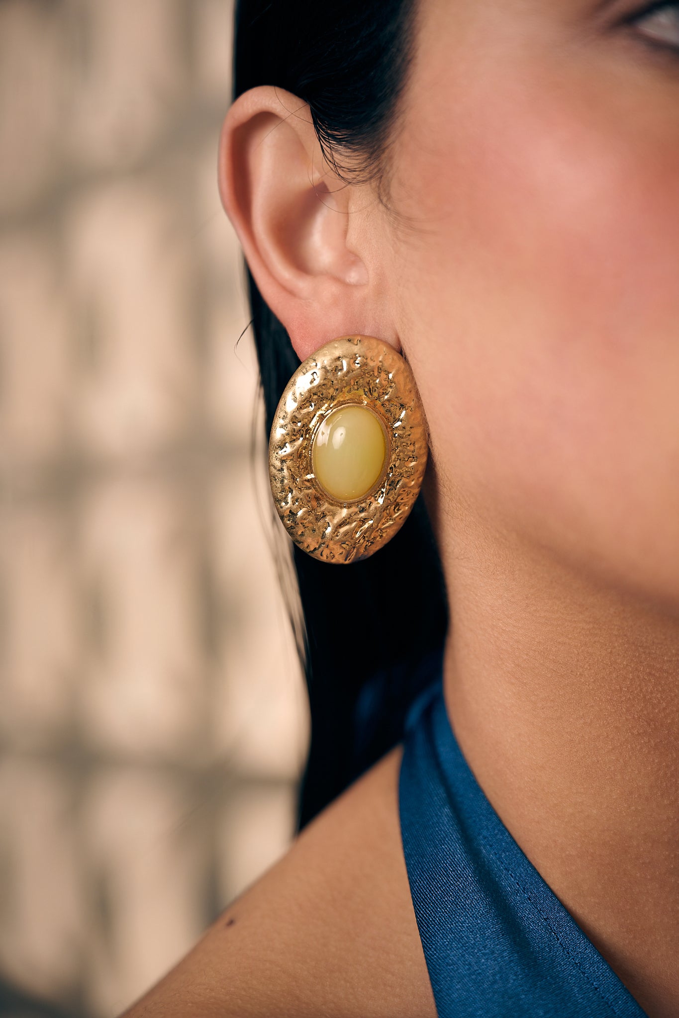 Brinco Ovale Martelé Bohemian