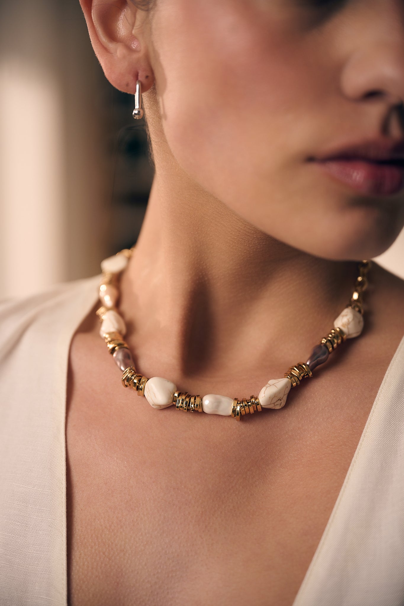 Colar Perle Blanche