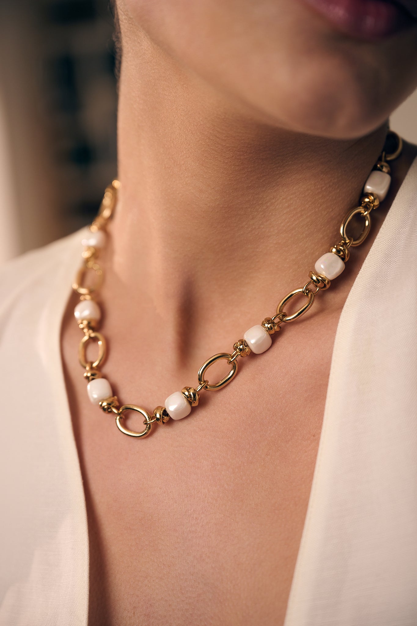 Colar Perles Baroques
