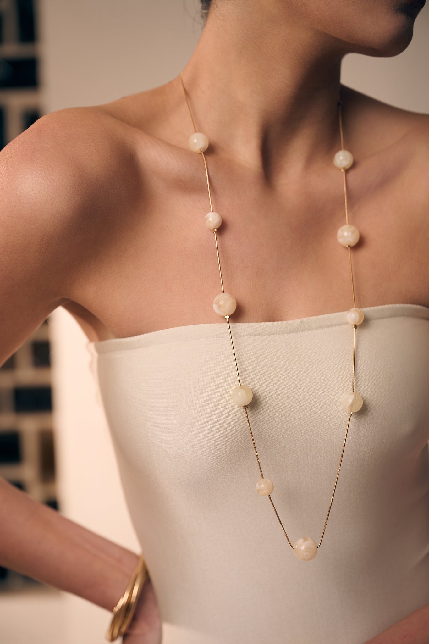 Colar Longo Quartz Lumière
