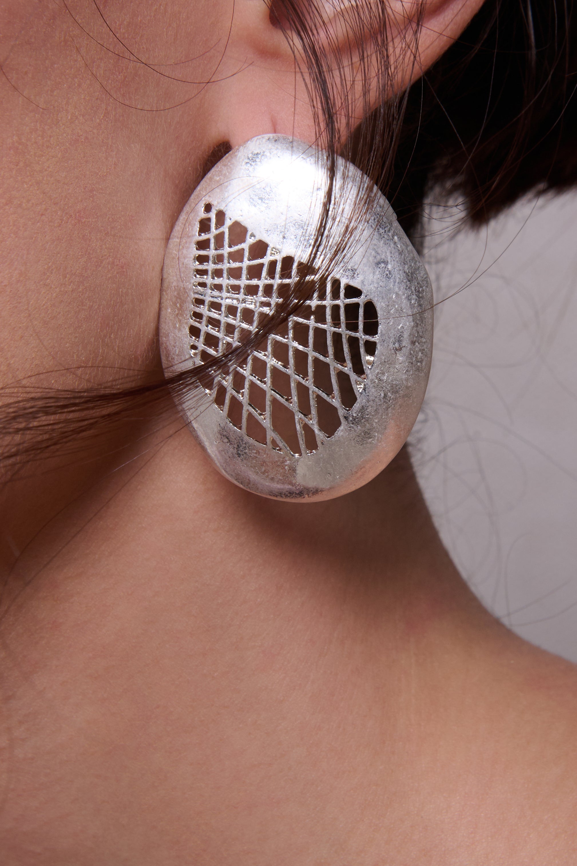Brinco Oval Crochê