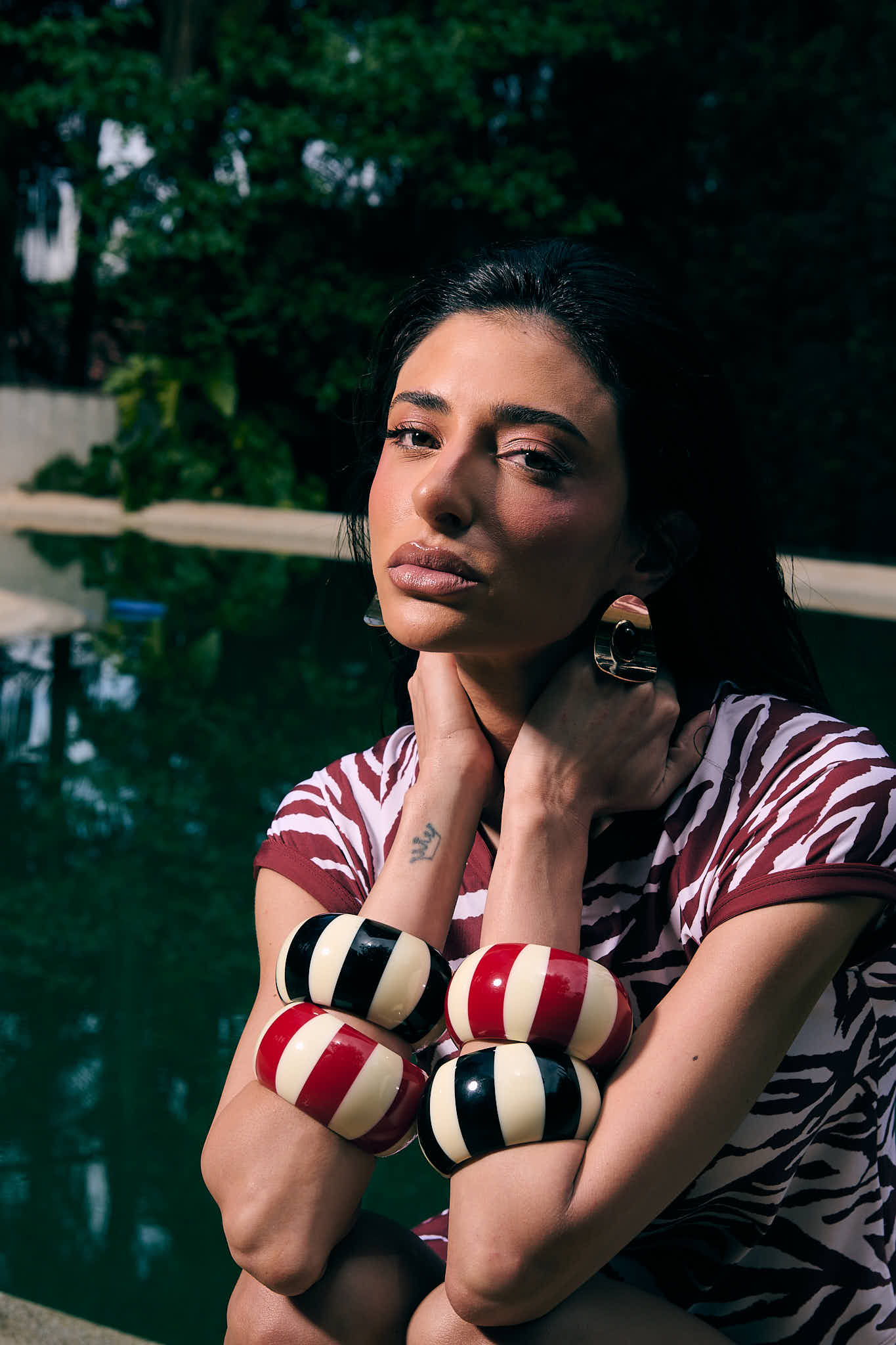 Bracelete Parasol - Preto e Branco