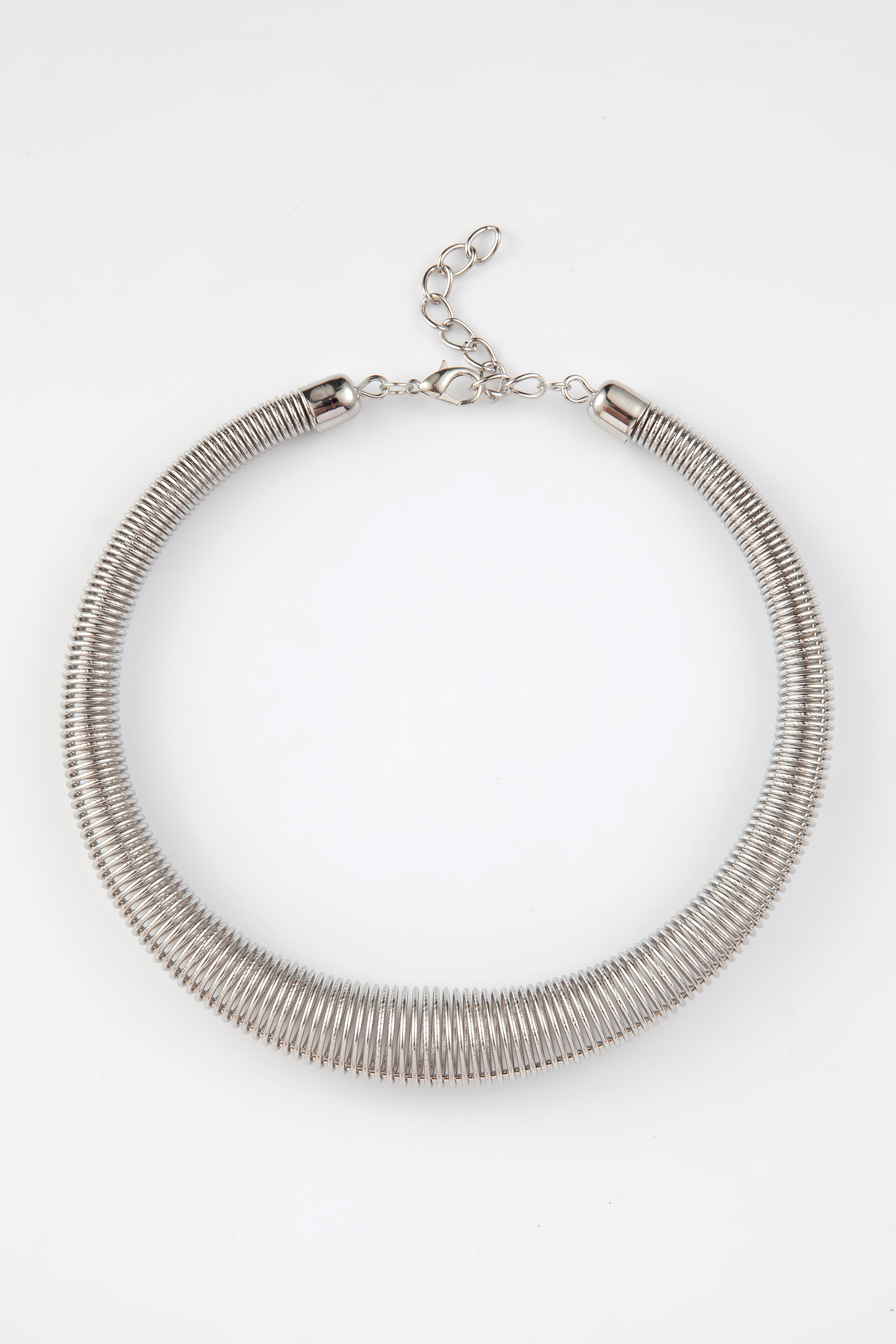 Colar Espiral Prateado