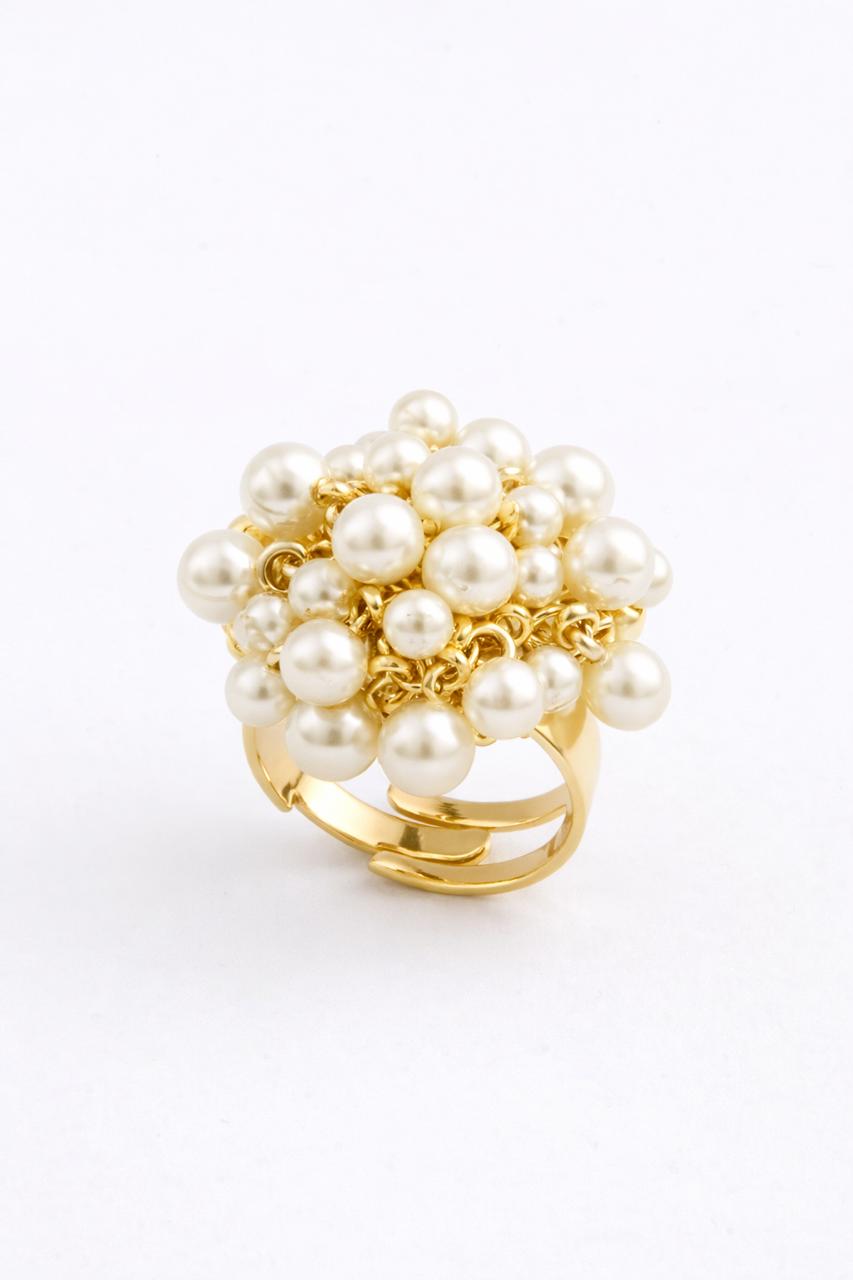 Anel Bloom Pérola Regulável