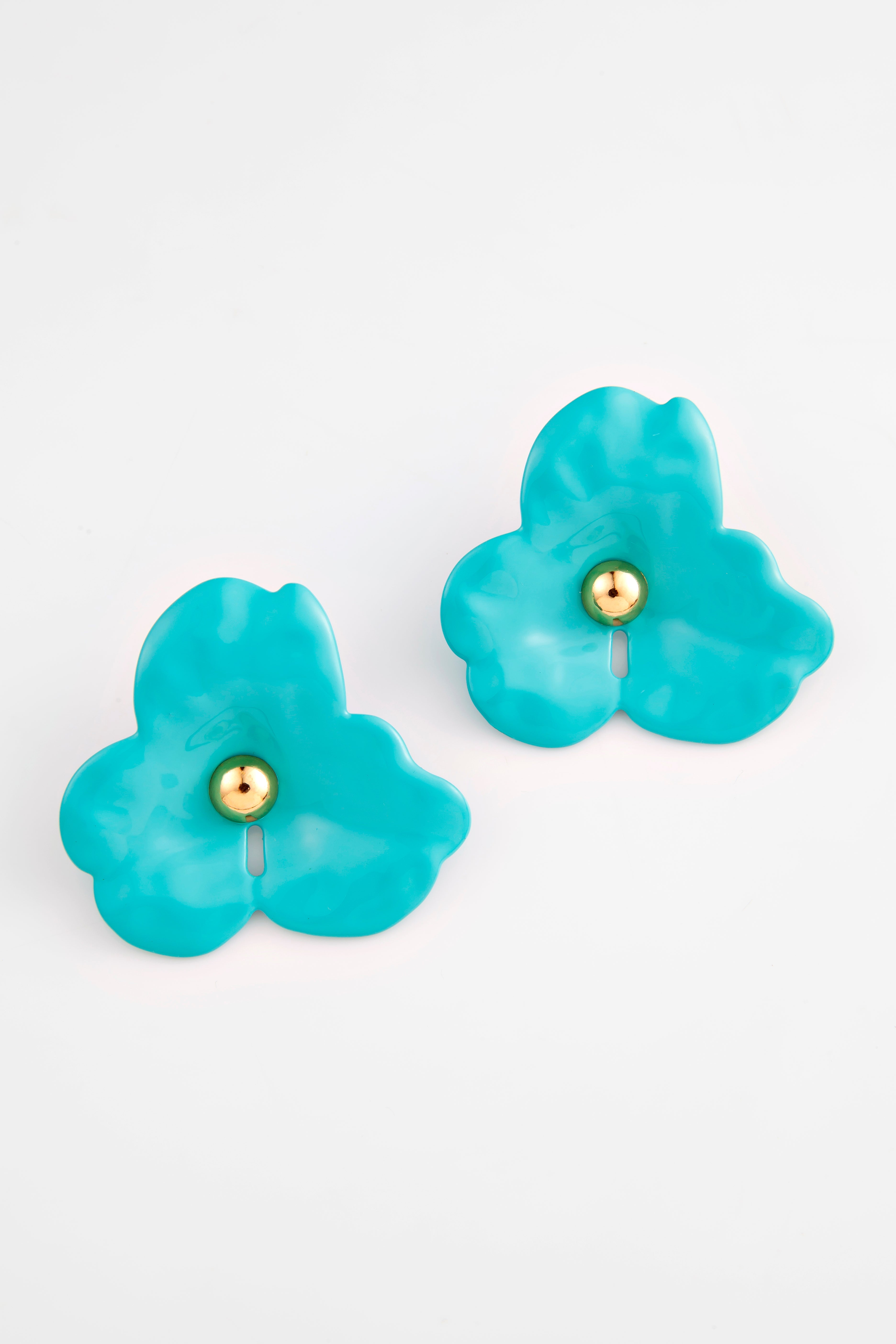 GEMM - Brinco Fleur Turquoise - 1