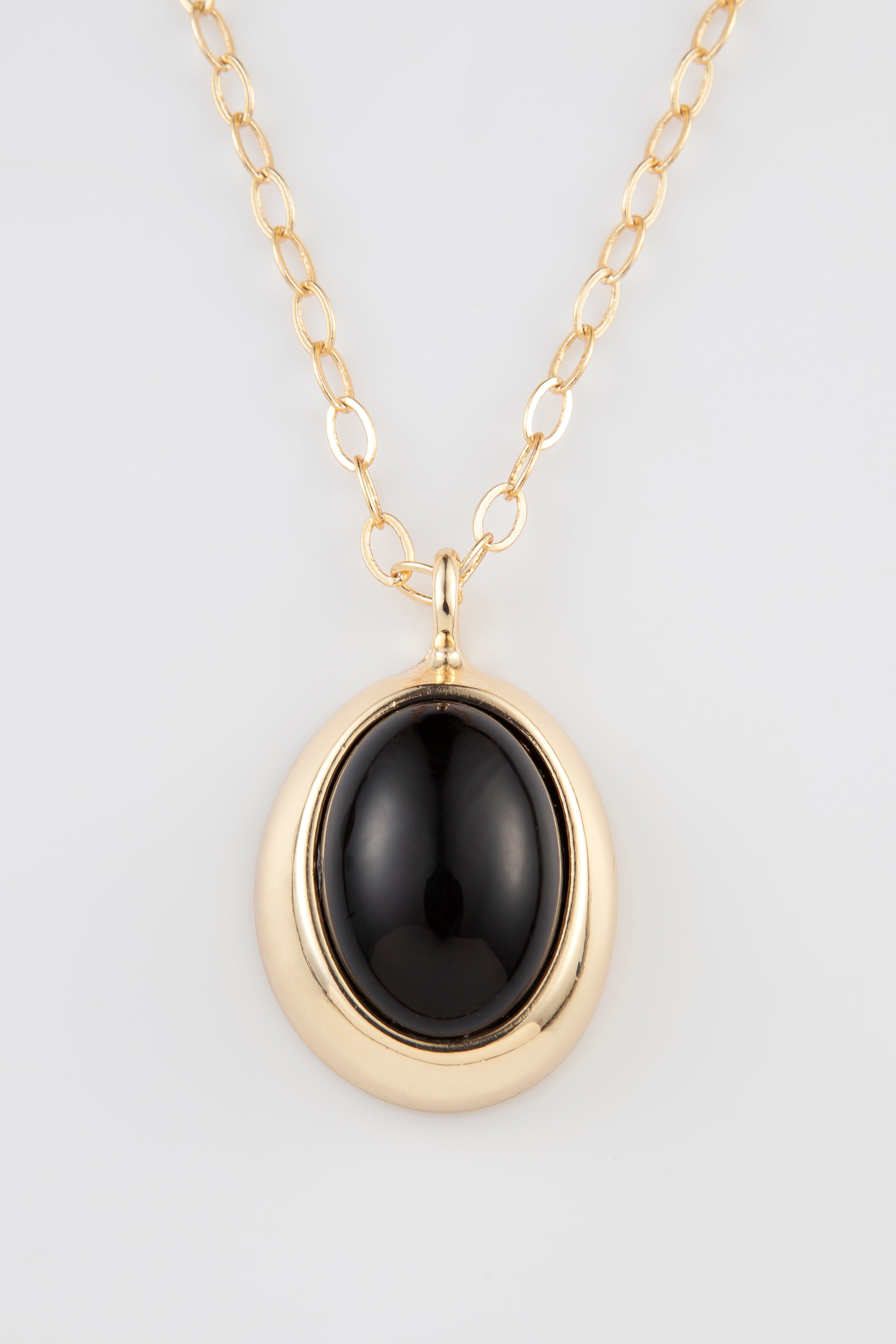 GEMM - Colar Oval Noir - 1