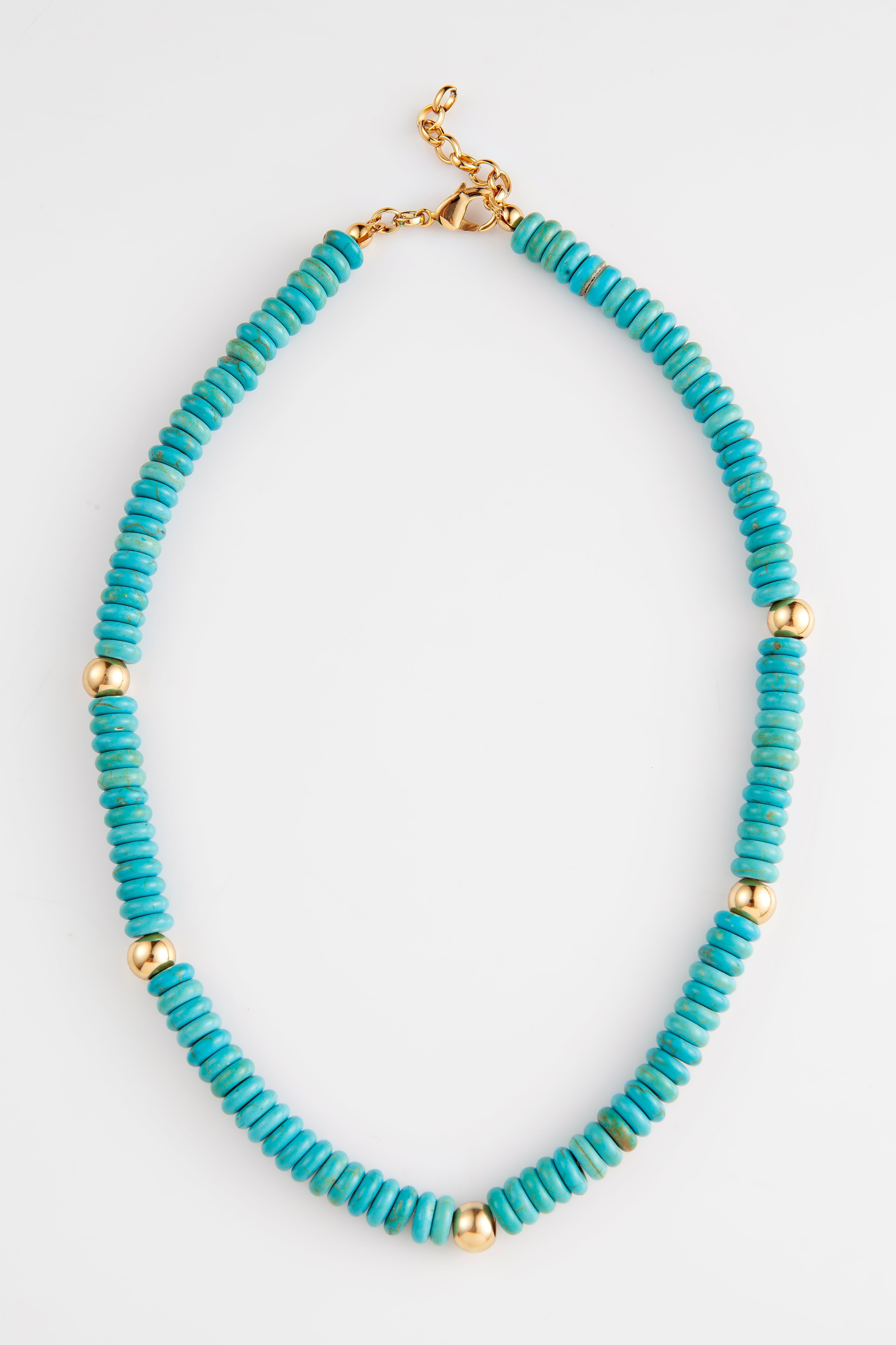 GEMM - Colar Turquoise Rondelle - 1